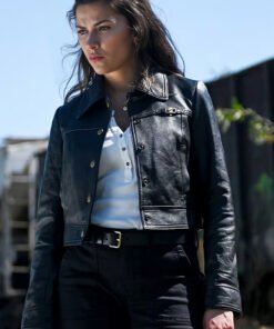 Sofia Pernas Tracker 2024 Black Leather Jacket