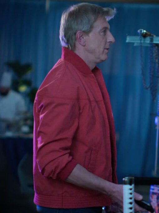 Cobra Kai Season 06 Johnny Lawrence Red Bomber Jacket