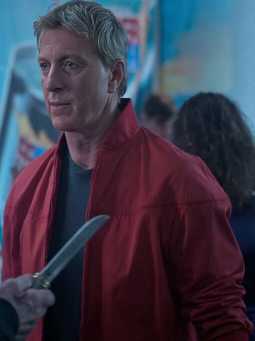 Johnny Lawrence Cobra Kai 2024 Red Bomber Jacket