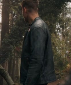 Justin Hartley Tracker S01 Black Leather Jacket