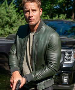 Tracker 2024 Colter Shaw Green Bomber Leather Jacket