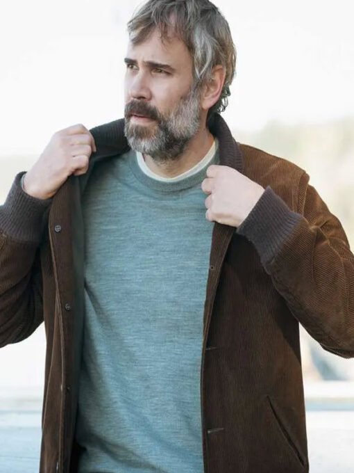 Murder In A Small Town 2024 Rossif Sutherland Brown Corduroy Jacket