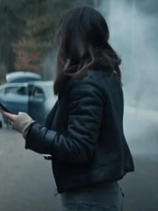 TV Series Reacher Serinda Swan Black Shearling Jacket