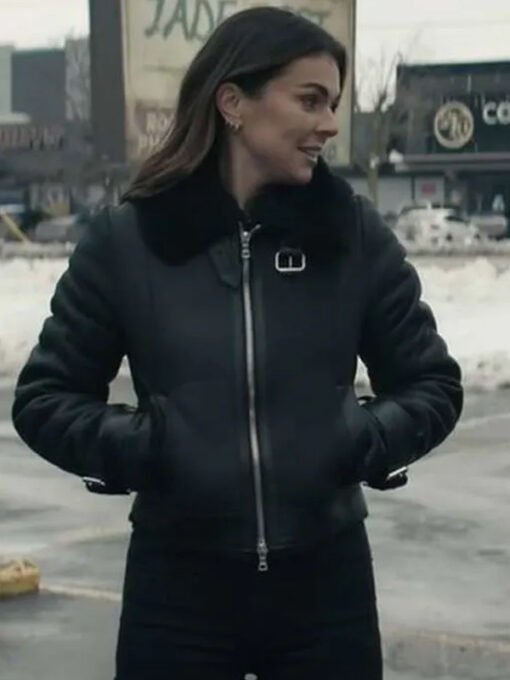 Karla Dixon Reacher S02 Black Leather Jacket