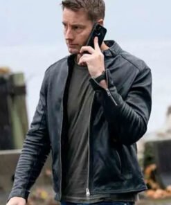 TV Series Tracker Justin Hartley Black Leather Jacket