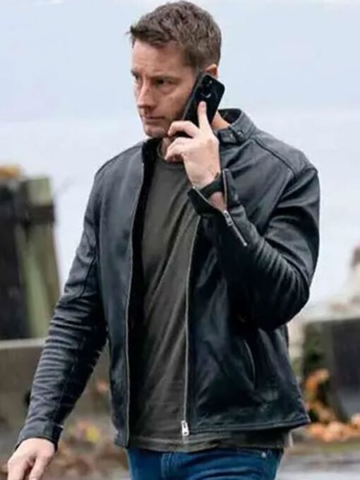 TV Series Tracker Justin Hartley Black Leather Jacket