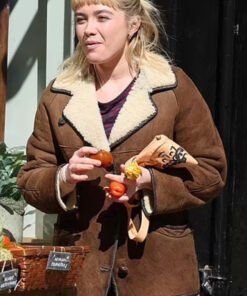 We Live in Time 2024 Florence Pugh Leather Jacket