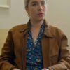 Florence Pugh We Live in Time Brown Jacket