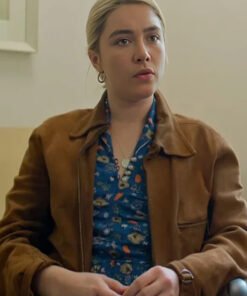 Florence Pugh We Live in Time Brown Jacket