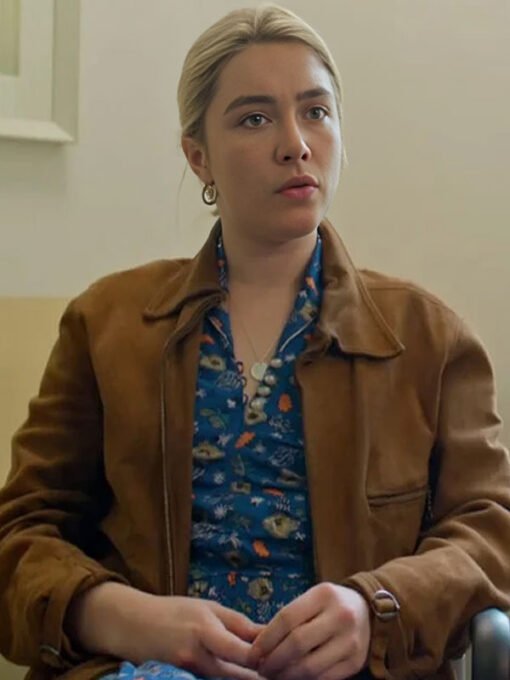 Florence Pugh We Live in Time Brown Jacket